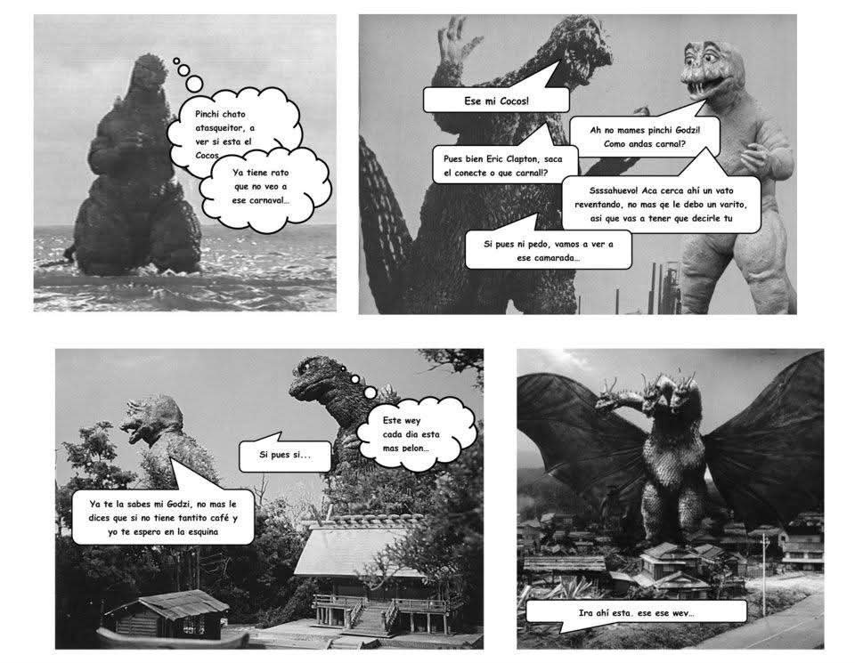 viñetas comic alternativo underground fanzine de las pachecas aventuras de godzilla