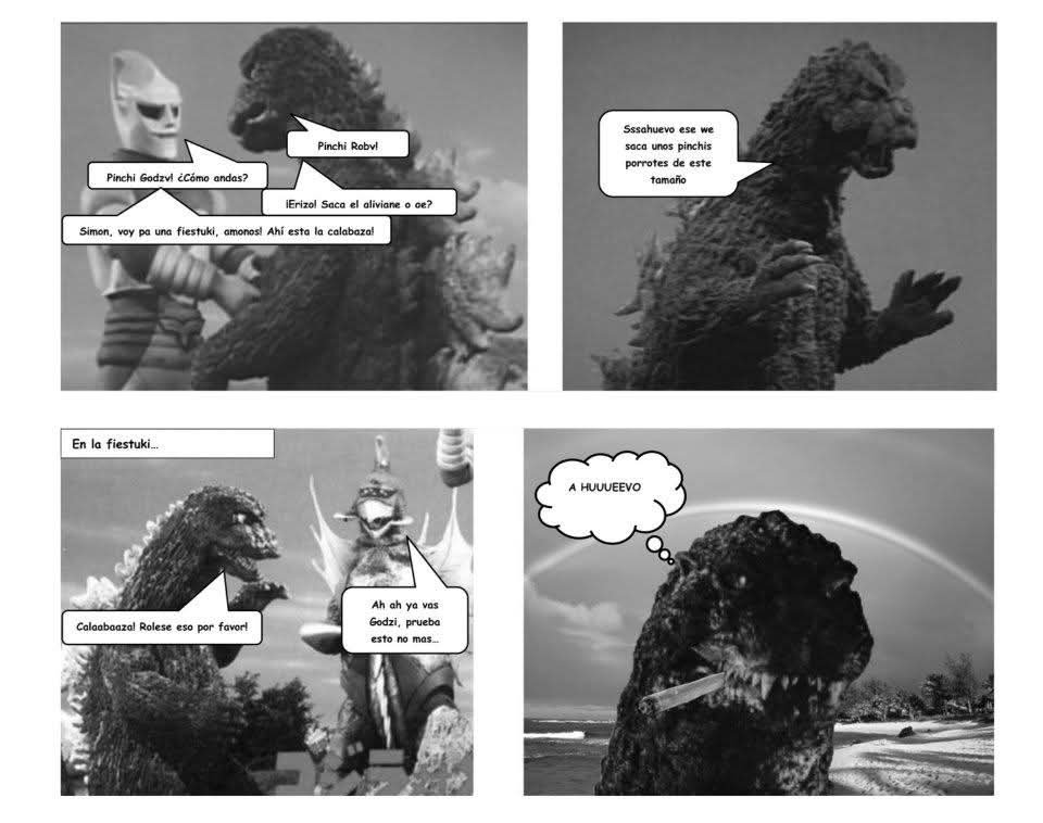 viñetas comic alternativo underground fanzine de las pachecas aventuras de godzilla