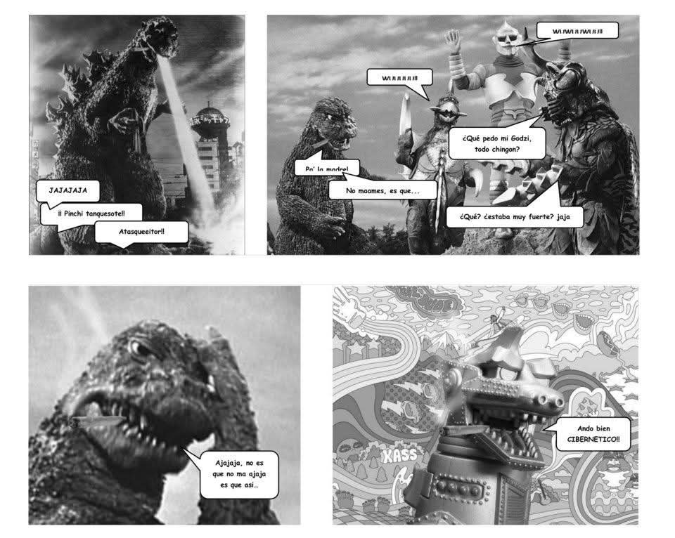 viñetas comic alternativo underground fanzine de las pachecas aventuras de godzilla
